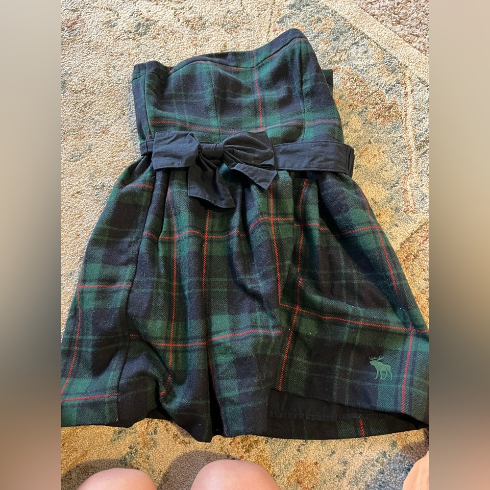 Plaid Dress with Bow Abercomie